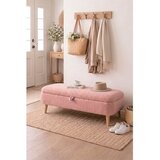 Hanah home Rena tapacirana klupa s prostorom za odlaganje 90 × 45 × 35 cm, roze Cene