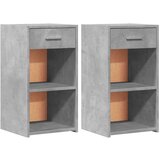vidaXL Noćni ormarići 2 kom boja betona 35x34x65 cm konstruirano drvo | shoptok.hr