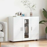 vidaXL kreveta s policom visoko sjajno bijela 55.5 x 29 x 100 cm | shoptok.hr