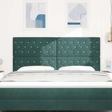 vidaXL naslon za glavu s kristalnim gumbima tapecirani tamnozelena 180 cm | shoptok.hr