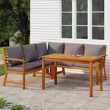 vidaXL 4-dijelni vrtni blagovaonski set s jastucima od bagremovog drva | shoptok.hr