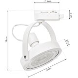SPOT svetlo za šinski sistem LUGAR 1xAR111 - GU10/25W/230V | Eponuda.com