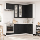  Kuhinjska jedinica PORTO 8 kom. Crna Konstruirano drvo | shoptok.hr
