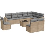  11-dijelni set vrtnih sofa od poliratana s jastucima bež | shoptok.hr