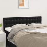  Uzglavlja crna 144x5x78/88 cm od umjetne kože | shoptok.hr