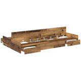  Krevet s ladicama Staro drvo 120 x 200 cm Konstruirano drvo | shoptok.hr