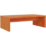 vidaXL Stojalo za zaslon voščeno rjavo 50x27x15 cm trdna borovina | Shoptok.si