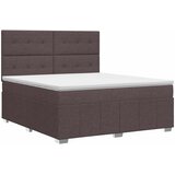  Boxspring krevet s madracem Tamno smeđa 140 x 200 cm Tkanina Cijene