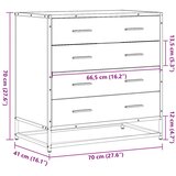  Ormar s ladicama sonoma hrast 70x41x70 cm konstruirano drvo | shoptok.hr