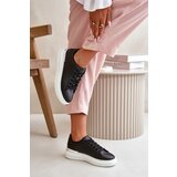 Boto Low Women's Sneakers On Platform Made Of Eco Leather Black Nevelena | shoptok.hr