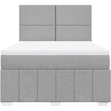  Krevet box spring s madracem svjetlosiva 160x200 cm tkanina Slike