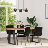 vidaXL Jedilni stoli 4 kosi črn žamet | Shoptok.si