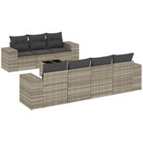 Maison Chic Seti vrtnega pohištva - Vrtna garnitura - Vrtni pohištvo set 8-delna z blazinami sv. siv poli ratan, (21800379) | Shoptok.si