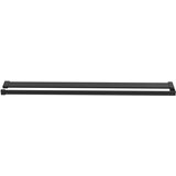 Pregrada za tuš s policom crna 100x195 cm staklo ESG i aluminij | shoptok.hr