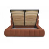 Bobochic Paris Narančasti tapecirani bračni krevet s prostorom za odlaganje s podnicom 160x200 cm Mont Blanc – | shoptok.hr