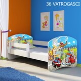  Dječji krevet ACMA s motivom, bočna bijela 140x70 cm 36 Vatrogasci | shoptok.hr