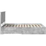  Krevetna konstrukcija s ladicama Betonski sivi 140 x 190 cm | shoptok.hr