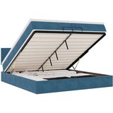  Otomanski posteljni okvir z vzmetnicami moder 200x200cm žamet, (22053815) | Shoptok.si