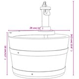  Vodena fontana s crpkom 28x28x34,5 cm od masivne jelovine | shoptok.hr