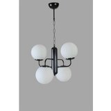 Opviq pekin 4 Lü siyah beyaz Camlı avize blackwhite chandelier | ePonuda.com
