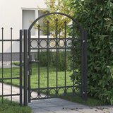  Ogradna vrata ASSEN 100 x 125 cm Čelik s prahom premazan Siva | shoptok.hr