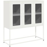 Maison Chic Komoda - Predalnik bela 100,5x39x107 cm hladno valjano jeklo, (21718806) Cene