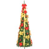 Umjetno božićno drvce 100 LED žarulja zeleno 150 cm | shoptok.hr