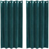  Zavjese za zamračivanje 2 pcs Tamnozelena 140 x 175 cm Baršun | shoptok.hr