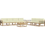  Set vanjskih sofa 7 kom. Bijela i krem | shoptok.hr