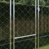  Kavez za psa s krovom Srebrno 800 x 200 x 256 cm Čelik i PE | shoptok.hr
