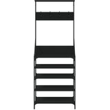  Stalak za odjeću sa spremištem za cipele crni 70 x 34 x 184 cm | shoptok.hr