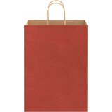  Papirnate vrećice 250 kom s ručkama crvene 32x17x44 cm | shoptok.hr