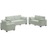  3-dijelni set sofa s jastucima, svijetlo sivi baršun | shoptok.hr
