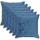  Presvlaka za jastuk 6 kom. HOUTEN Svjetloplava 60 x 60 cm - Dizajn s paspulom Svjetloplava 60 x 60 cm | shoptok.hr