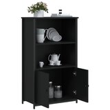  Visoka komoda crna 62 x 32 x 103,5 cm od konstruiranog drva | shoptok.hr