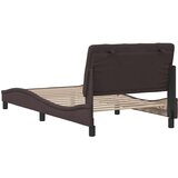  Posteljni okvir brez vzmetnice temno rjav 100x200 cm blago, (21791632) | Shoptok.si