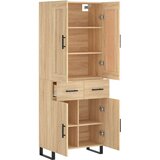 vidaXL Visoka komoda hrasta sonome 69 5x34x180cm od konstruiranog drva | shoptok.hr