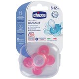 Chicco Varalica physio silikon 6-16m 1/1 0%BPA - ružičasta udobnost, crvena | Eponuda.ba