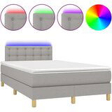  Box spring s madracem LED svjetlosivi 120x200 cm tkanina | shoptok.hr