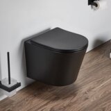 Minotti konzolna WC šolja Pure compact mat crna rimless sa soft close daskom MH300MB | ePonuda.com