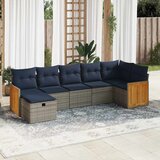  7-dijelni set vrtnih sofa sivi od poliratana | shoptok.hr