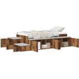  Krevet za pohranu Staro drvo Masivno drvo i furnir 75 x 190 cm | shoptok.hr