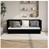  Dnevni ležaj crni 90 x 190 cm od masivne borovine | shoptok.hr