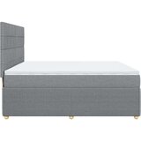 vidaXL Krevet s oprugama i madracem svjetlosivi 200 x 200cm od tkanine | shoptok.hr