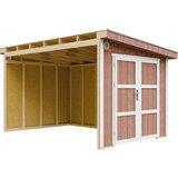 Timbela Vrtna hišica vrhunske kakovosti 8,68 m² - V231x248x412 cm - Brez tal in stranske stene - M939B-REDWOOD RED, (5000117218) | Shoptok.si