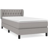 Maison Chic Box spring postelja - Vzmetna postelja z vzmetnico svetlo siva 90x190 cm blago SL19958, (21893147) Cene