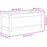  Vrtna sadilica 82,5 x 40 x 39 cm od masivne borovine | shoptok.hr