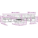  Set vanjskih sofa 7 pcs Bijela i krem 79 x 79 x 37 cm Poliester | Eponuda.com