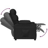 vidaXL Naslanjač iz črnega blaga | Shoptok.si