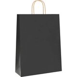  Papirnate vrećice 250 kom s ručkama crne 32x12x42 cm | Eponuda.com